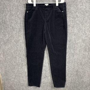 J.Jill Corduroy Pants Womens Size L Black Pull On Casual Capsule Staple